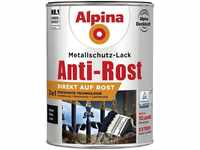 Alpina - Metallschutz-Lack Anti-Rost 25 l schwarz glänzend Metallack Schutzlack