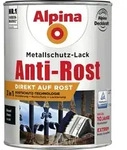 Metallschutz-lack Anti-rost 2,5 L Schwarz Gl&auml;nzend Metallack Schutzlack - Alpina