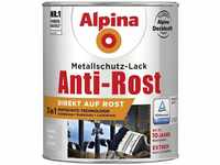 Alpina - Metallschutz-Lack Anti-Rost 750 ml silber glänzend Metallack Schutzlack