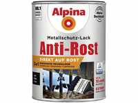 Alpina - Metallschutz-Lack Anti-Rost 25 l schwarz matt Metallack Schutzlack