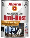 Metallschutz-lack Anti-rost 2,5 L Schwarz Matt Metallack Schutzlack - Alpina