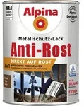Metallschutz-lack Anti-rost 2,5 L Braun Gl&auml;nzend Metallack Schutzlack - Alpina