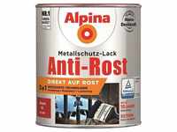 Metallschutz-Lack Anti-Rost 750 ml rot glänzend Metallack Schutzlack - Alpina