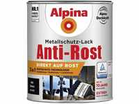 Metallschutz-Lack Anti-Rost 750 ml schwarz matt Metallack Schutzlack - Alpina