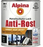 Metallschutz-lack Anti-rost 750 Ml Schwarz Gl&auml;nzend Metallack Schutzlack - Alpina