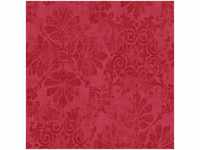 Barock Vliestapete in Rot | Elegante Tapete mit Ornament für Esszimmer und
