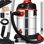 Industriestaubsauger Staubsauger Nass Trocken Sauger Edelstahl Max. 1800w Rot - Masko