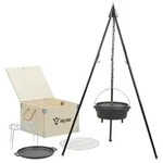 Bbq-toro - Dutch Oven Kit In Holzkiste, 6-teiliges Gusseisen Kochset