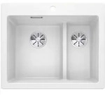 Blanco Einbaubecken Pleon 6 Split, Silgranit, Wei&szlig;, Handbedienung