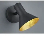 Wandstrahler Nina Metall Schwarz / Innen Gold, Breite 11cm