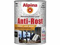 Alpina - Metallschutz-Lack Hammerschlag 25 l schwarz Metallack Schutzlack