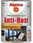 Metallschutz-lack Hammerschlag 2,5 L Schwarz Metallack Schutzlack - Alpina