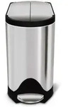 Simplehuman M&uuml;lleimern - Abfalleimer 10 L, Edelstahl Geb&uuml;rstet Cw1899