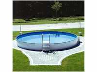 Stahlwand Swimming Pool Styria rund blaue Poolfolie ø 350 x 120 cm - Steinbach