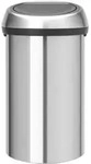 Brabantia Touch Bin, M&uuml;lleimer, Abfalleimer, Papierkorb, Deckel, Matt Steel 60 L