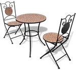 3-tlg. Bistro-set Keramik Terrakotta - Vidaxl