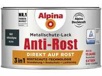 Alpina Metallschutz-Lack Anti-Rost 300 ml anthrazit matt Metallack Schutzlack