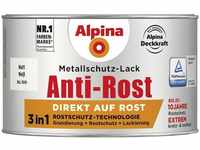 Alpina - Metallschutz-Lack Anti-Rost 300 ml weiß matt Metallack Schutzlack