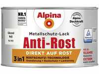 Alpina - Metallschutz-Lack Anti-Rost 300 ml weiß glänzend Metallack Schutzlack