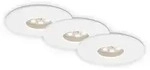 Briloner - Led Einbauleuchte 3er Set 1,8 W 3000k Ip44 Wei&szlig; Kunststoff &Oslash;4,5cm