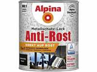 Metallschutz-Lack Hammerschlag 750 ml schwarz Metallack Schutzlack - Alpina