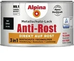Metallschutz-lack Anti-rost 300 Ml Schwarz Matt Metallack Schutzlack - Alpina