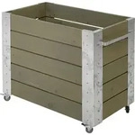 Plus Blumenkasten Cubic 87 X 50 X 70 Cm Graubraun Mit R&auml;der Pflanzkasten
