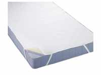 2- lagige wasserundurchlässige Molton Matratzenauflage Größe: 200x200 cm , weiß -