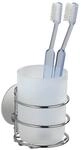 Turbo-loc&reg; Zahnputzbecher, Befestigen Ohne Bohren, Silber Gl&auml;nzend, Stahl Chrom ,