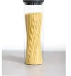 Brabantia Stapelbarer Glasbeh&auml;lter Mit Deckel Dunkelgrau, Vorratsglas,
