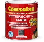 Consolan - Wetterschutz-farbe 2,5 L Anthrazitgrau Wetterschutzfarbe Deckend Au&szlig;en