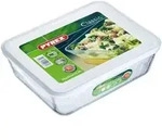 Pyrex - Rechteckige Schale 0,8 L Glas + Kunststoffabdeckung 241p000/5046