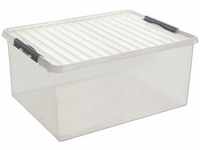 Kunststoff-Box Q-Line 120l mit Deckel transparent Aufbewahrungsbox Box - Sunware