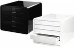 Schubladenbox I-box 5 Schubladen Din A4 Din C4 Abs Kunststoff Geh&auml;usefarbe: Schwarz