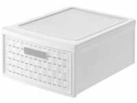 Rotho Schubladenbox Country klein, 8,3 L weiß Boxen, Körbchen & Kisten