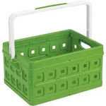 Sunware Klappbox Square 24 L Gr&uuml;n Einkaufsbox Einkaufskorb Mit Griff