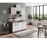 K&uuml;che K&uuml;chenzeile Singlek&uuml;che Eiche York Wei&szlig; Oliver 150 Cm Respekta