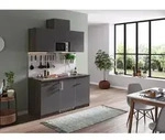 K&uuml;che K&uuml;chenzeile Singlek&uuml;che Eiche York Grau Oliver 150 Cm Respekta