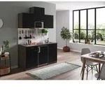 K&uuml;che K&uuml;chenzeile Singlek&uuml;che Eiche York Schwarz Oliver 150 Cm Respekta