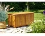 Casaria&reg; Gartenbox Holz Akazie 205l Deckel 160kg Belastbarkeit Wetterfest