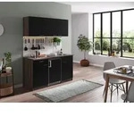 K&uuml;che K&uuml;chenzeile Singlek&uuml;che Eiche York Schwarz Oliver 150 Cm Respekta