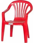 Kinderstuhl, Rot Vollkunststoff, Monoblock, Stapelbar