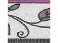 Selbstklebende Tapetenbordüre in Lila Blätter Bordüre ideal für Küche und