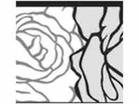 Rosen Tapeten Bordüre Selbstklebende Tapetenbordüre in Schwarz und Weiß Florale