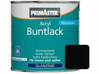 Primaster - Acryl Buntlack 750ml Tiefschwarz Glänzend Wetterbeständig Holz&Metall