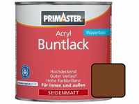 Acryl Buntlack 750ml Lehmbraun Seidenmatt Wetterbeständig Holz&Metall - Primaster