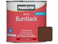 Acryl Buntlack 750ml Nussbraun Seidenmatt Wetterbeständig Holz&Metall - Primaster