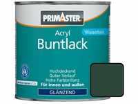 Acryl Buntlack 750ml Moosgrün Glänzend Wetterbeständig Holz & Metall - Primaster