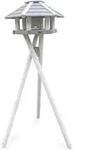 Habau - 2518 Vogelhaus Ottawa Mit Silo Und St&auml;nder, Grau-wei&szlig;