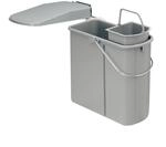 Wesco 700451-85 Einbau Abfallsammler Dt, 14 + 5 Liter, Alugrau